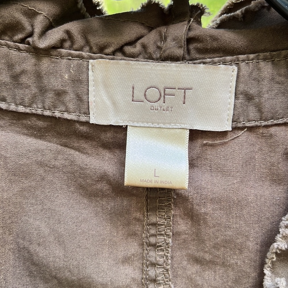 Euc Loft Jacket, Light Weight. Size Large. Army G… - image 5